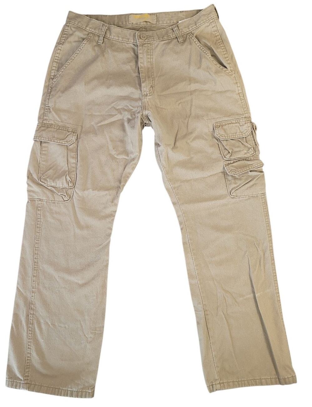 Wrangler Cargo Pants Mens 30x28 Beige Utility Gorpcore Y2K